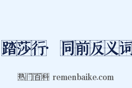 踏莎行·同前反义词是什么意思的图片